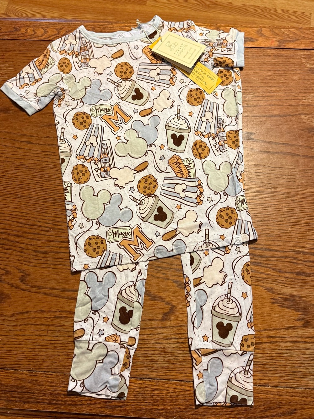 Little Snuggles Boys Girls Size 6T Mickey Bamboo Two Piece Pajamas New NWT